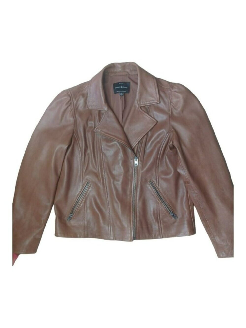 Lucky Brand Women's Soft Lamb Leather Moto Jacket - L